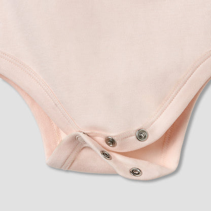 Juniors Round Neck Bodysuit with Snap Button Closure - Cotton - Sleeveless