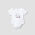 Juniors Round Neck Bodysuit with Snap Button Closure - Cotton - Short Sleeves - White / 18-24 mths