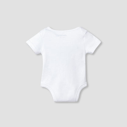 Juniors Round Neck Bodysuit with Snap Button Closure - Cotton - Short Sleeves