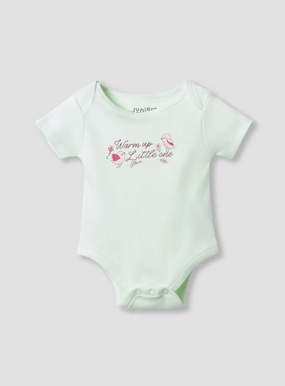 Juniors Round Neck Bodysuit with Snap Button Closure - Cotton - Short Sleeves-baby-girls-clothing-bodysuits-image-1