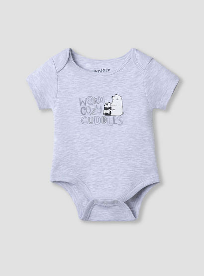 Juniors Round Neck Bodysuit with Snap Button Closure - Cotton - Short Sleeves-baby-boys-clothing-bodysuits-image-1