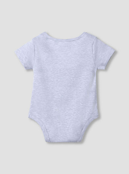 Juniors Round Neck Bodysuit with Snap Button Closure - Cotton - Short Sleeves-baby-boys-clothing-bodysuits-image-2