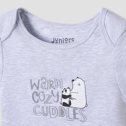 Juniors Round Neck Bodysuit with Snap Button Closure - Cotton - Short Sleeves