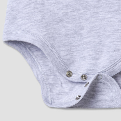 Juniors Round Neck Bodysuit with Snap Button Closure - Cotton - Short Sleeves