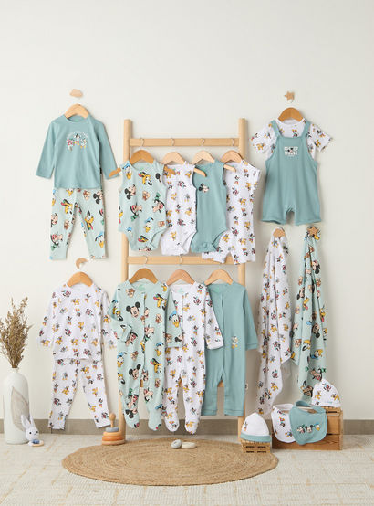 Pack of 3 Disney Crew Neck Sleeveless Bodysuit with Mickey Mouse and Friends Print-baby-boys-clothing-bodysuits-image-9