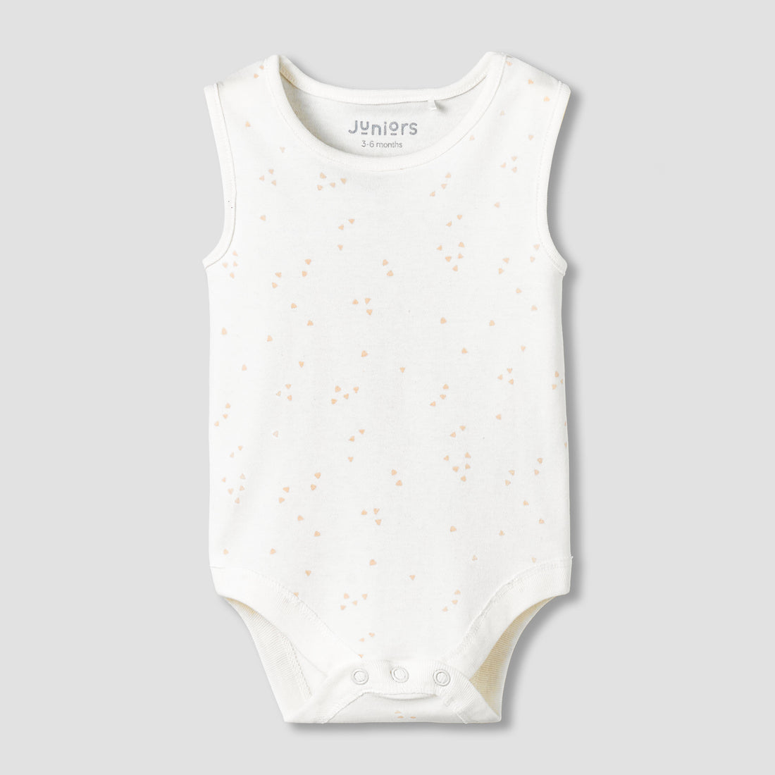 Pack of 3 Juniors Round Neck Sleeveless Bodysuit with Snap Button Closure