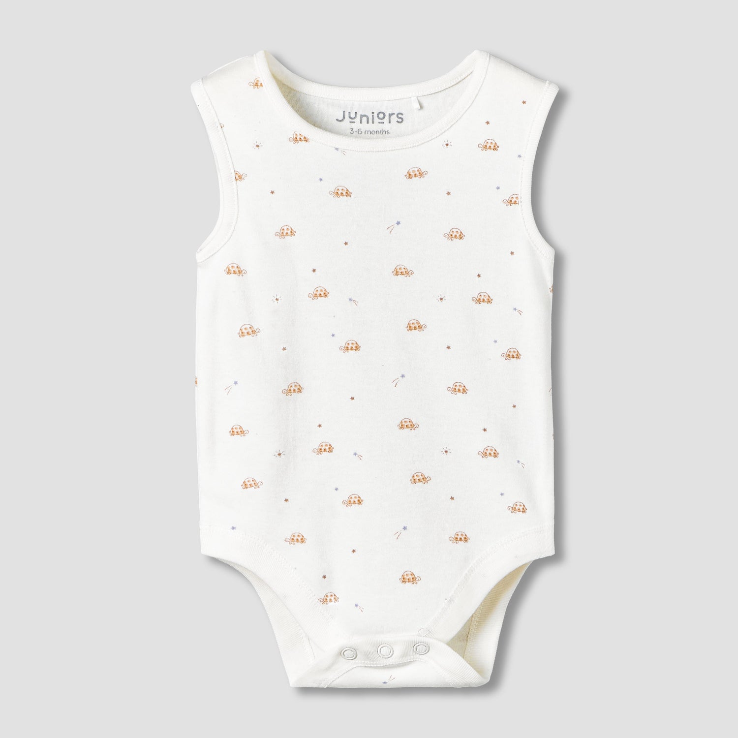 Pack of 3 Juniors Round Neck Sleeveless Bodysuit with Snap Button Closure