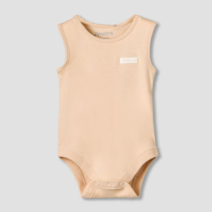 Pack of 3 Juniors Round Neck Sleeveless Bodysuit with Snap Button Closure