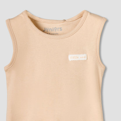Pack of 3 Juniors Round Neck Sleeveless Bodysuit with Snap Button Closure