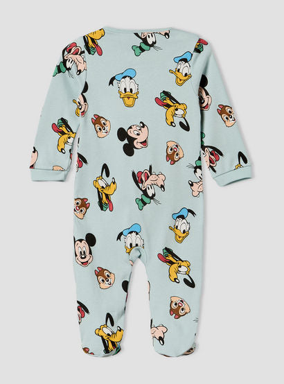 Pack of 2 Disney Cotton Crew Neck Long Sleeves Sleepsuit with Mickey Mouse and Friends Print-baby-boys-clothing-nightwear-sleepsuits-image-4