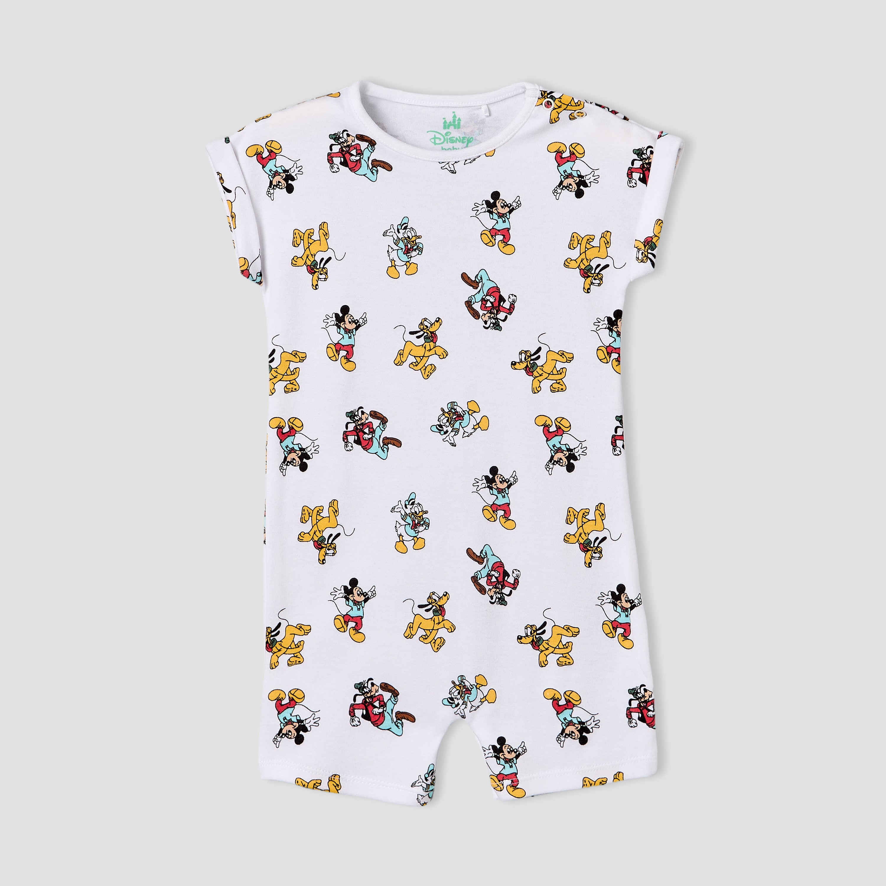 Set of 2 Disney Cotton Crew Neck Sleepsuit with Romper