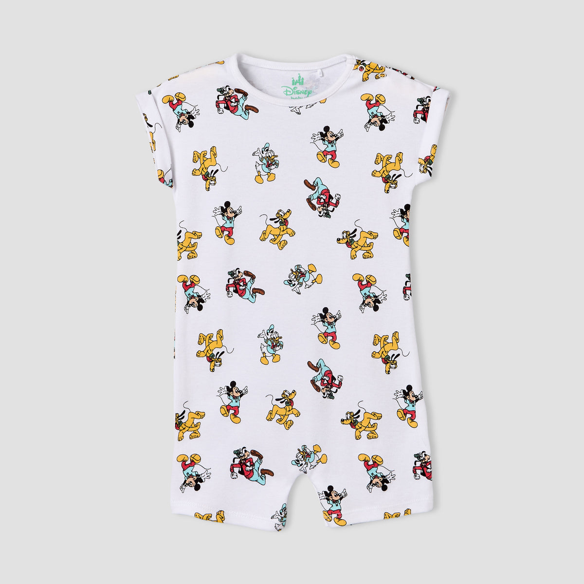 Set of 2 Disney Cotton Crew Neck Sleepsuit with Romper