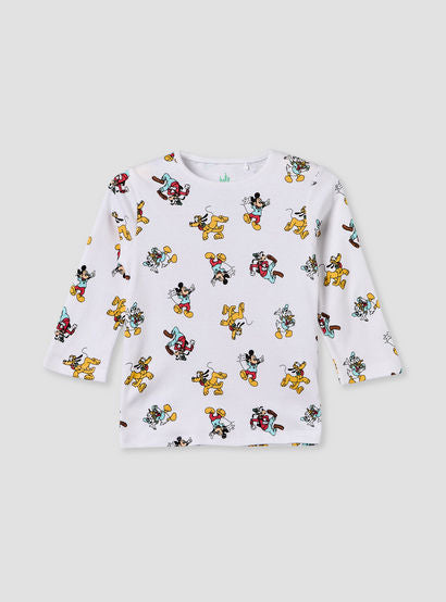 Pack of 2 Disney Cotton Crew Neck Long Sleeves Pyjama Set with Mickey Mouse and Friends Print-baby-boys-clothing-nightwear-pyjamasets-image-2