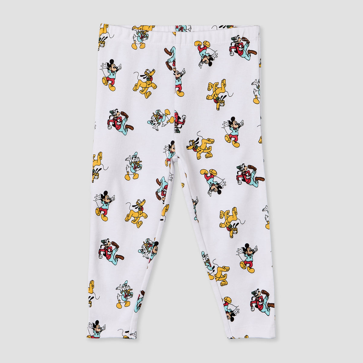 Pack of 2 Disney Cotton Crew Neck Long Sleeves Pyjama Set with Mickey Mouse and Friends Print