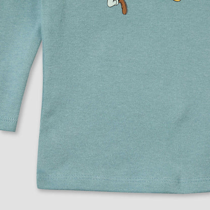 Pack of 2 Disney Cotton Crew Neck Long Sleeves Pyjama Set with Mickey Mouse and Friends Print
