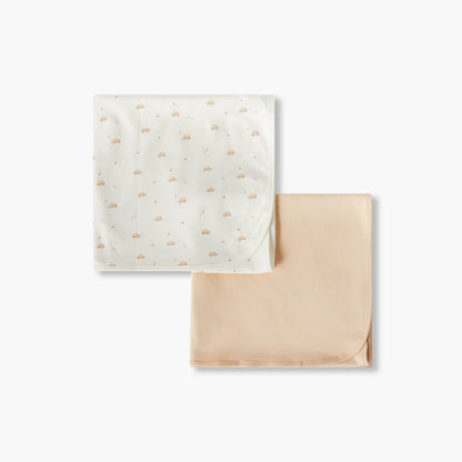 Pack of 2 Juniors Receiving Blanket with Assorted Design