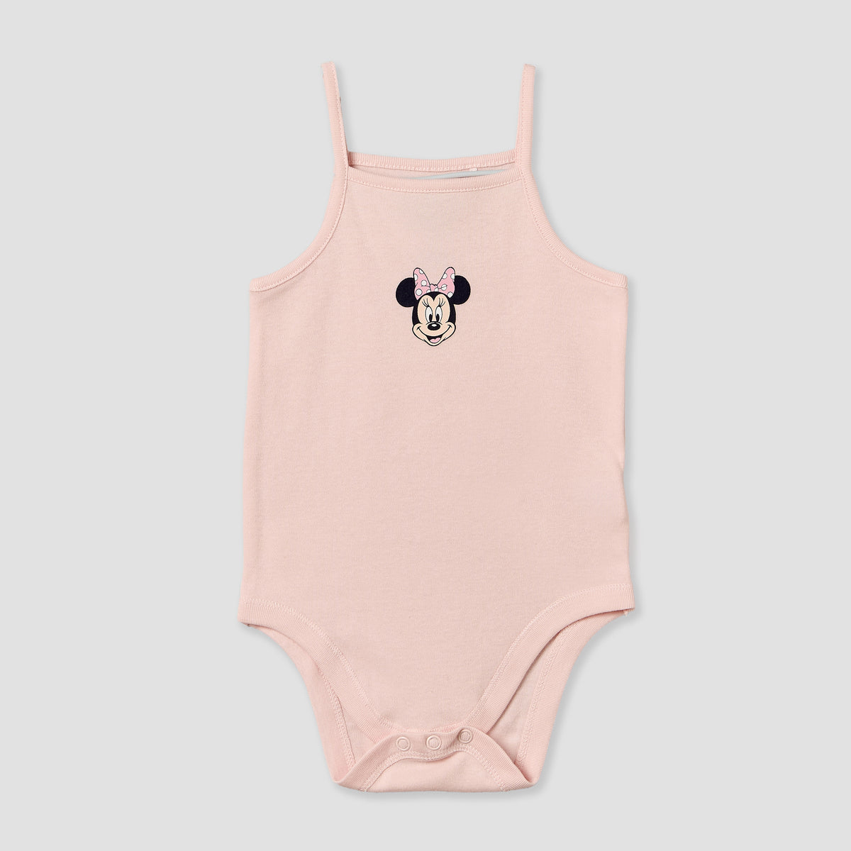 Pack of 3 Disney Cotton Square Neck Sleeveless Bodysuit with Minnie Mouse and Daisy Duck Print