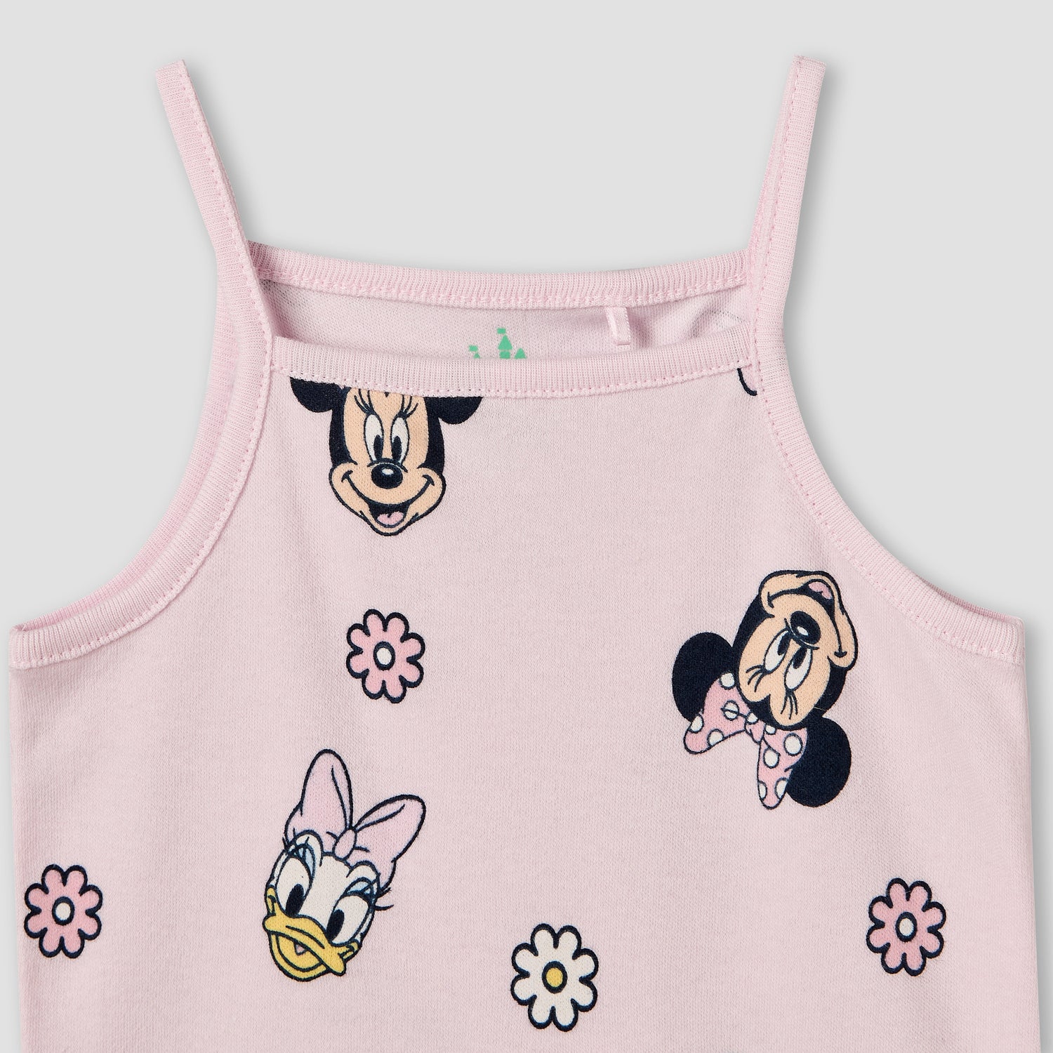 Pack of 3 Disney Cotton Square Neck Sleeveless Bodysuit with Minnie Mouse and Daisy Duck Print