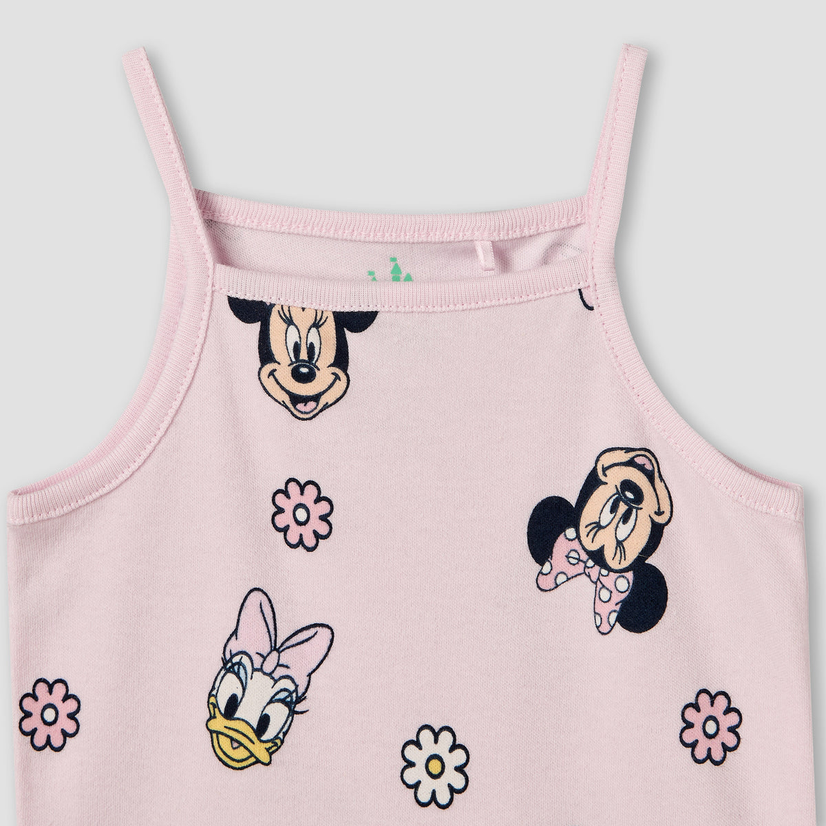 Pack of 3 Disney Cotton Square Neck Sleeveless Bodysuit with Minnie Mouse and Daisy Duck Print