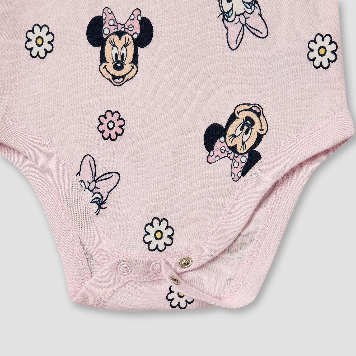 Pack of 3 Disney Cotton Square Neck Sleeveless Bodysuit with Minnie Mouse and Daisy Duck Print