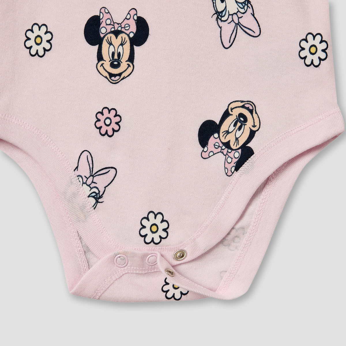 Pack of 3 Disney Cotton Square Neck Sleeveless Bodysuit with Minnie Mouse and Daisy Duck Print