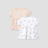Juniors Assorted A-line Dress with Round Neck and Short Sleeves - Set of 2 - Multicolour / 0-3 mths