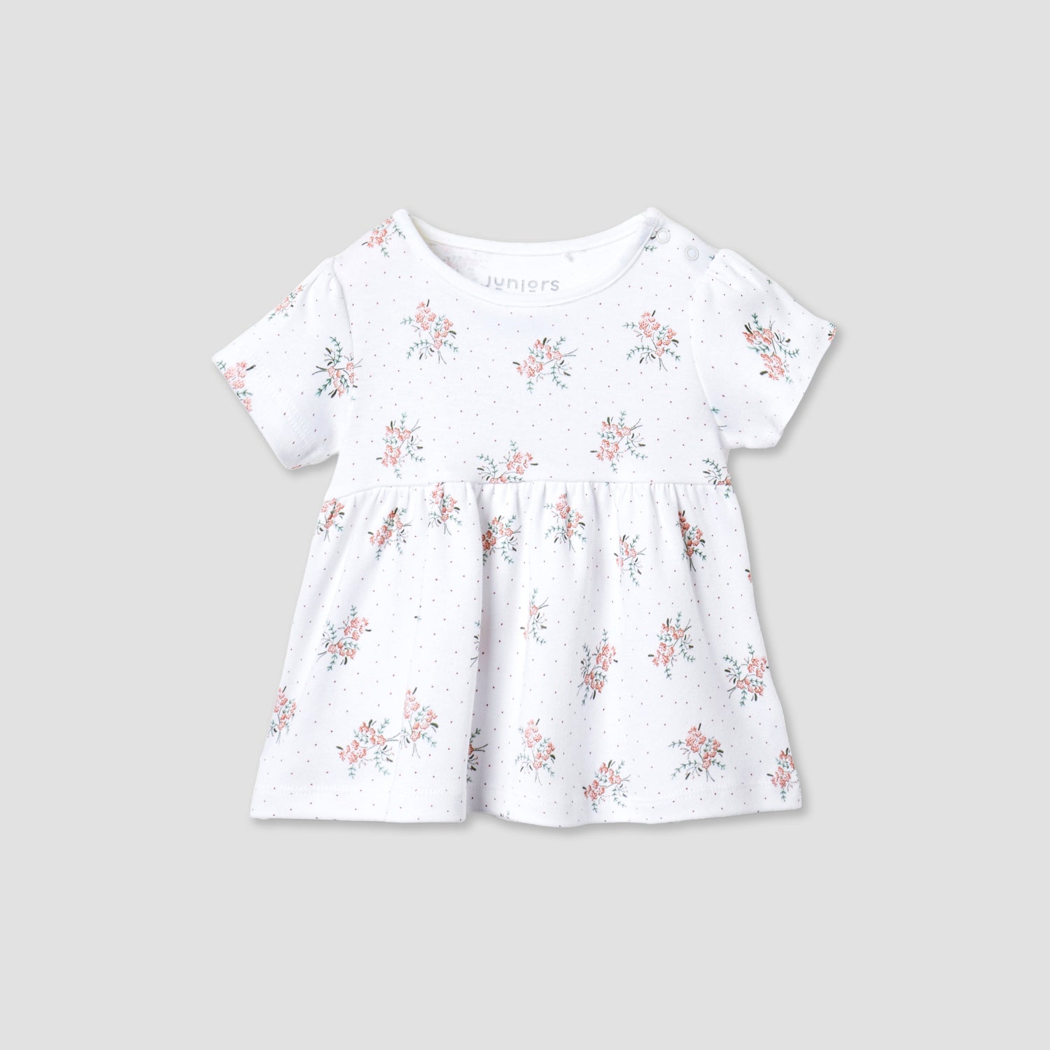 Juniors Assorted A-line Dress with Round Neck and Short Sleeves - Set of 2
