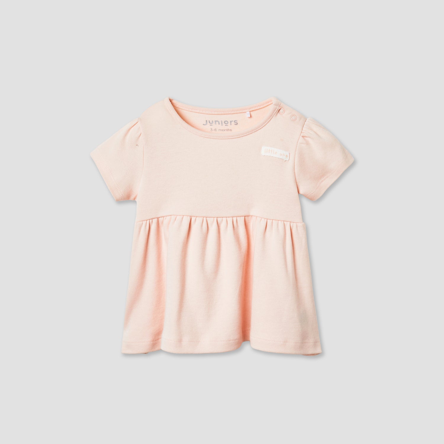 Juniors Assorted A-line Dress with Round Neck and Short Sleeves - Set of 2