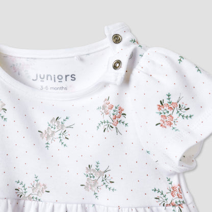 Juniors Assorted A-line Dress with Round Neck and Short Sleeves - Set of 2