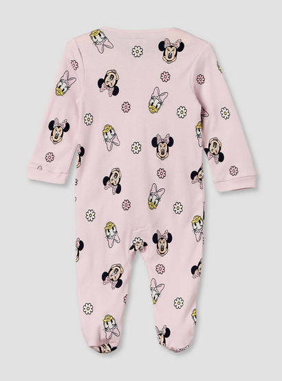 Pack of 2 Disney Cotton Crew Neck Long Sleeves Sleepsuit with Minnie Mouse Print-baby-girls-clothing-nightwear-sleepsuits-image-3