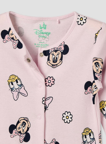Pack of 2 Disney Cotton Crew Neck Long Sleeves Sleepsuit with Minnie Mouse Print-baby-girls-clothing-nightwear-sleepsuits-image-4