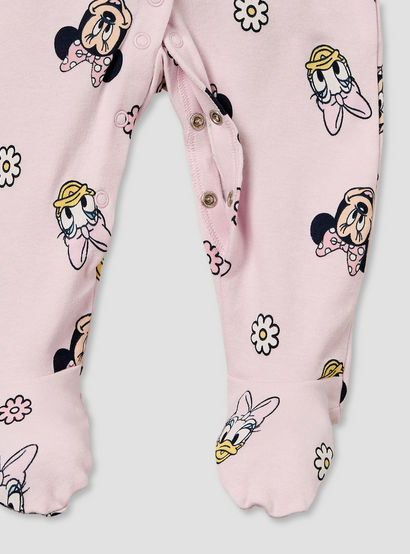 Pack of 2 Disney Cotton Crew Neck Long Sleeves Sleepsuit with Minnie Mouse Print-baby-girls-clothing-nightwear-sleepsuits-image-5