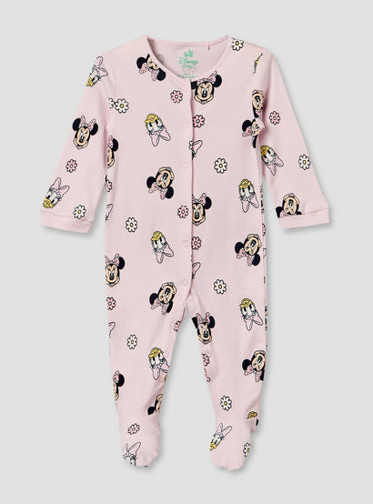 Pack of 2 Disney Cotton Crew Neck Long Sleeves Sleepsuit with Minnie Mouse Print-baby-girls-clothing-nightwear-sleepsuits-image-7