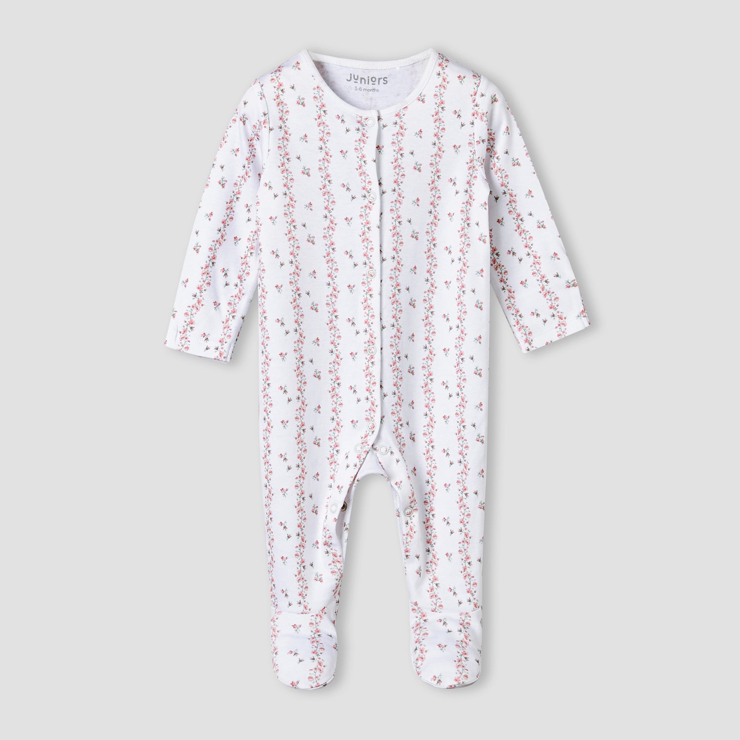 Pack of 2 Juniors Cotton Long Sleeves Sleepsuit with Assorted Design