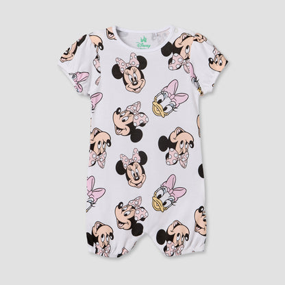 Set of 2 Disney Cotton Round Neck Sleepsuit with Romper