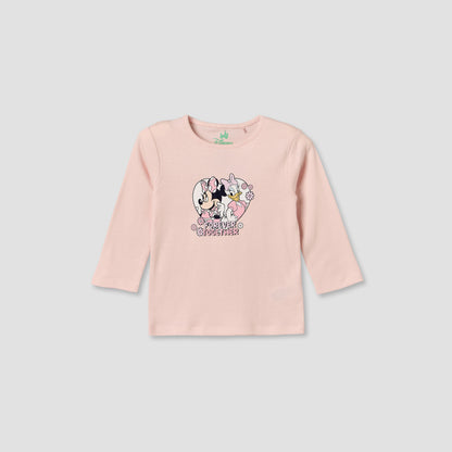 Pack of 2 Disney Cotton Crew Neck Long Sleeves Pyjama Set with Minnie Mouse and Daisy Duck Print