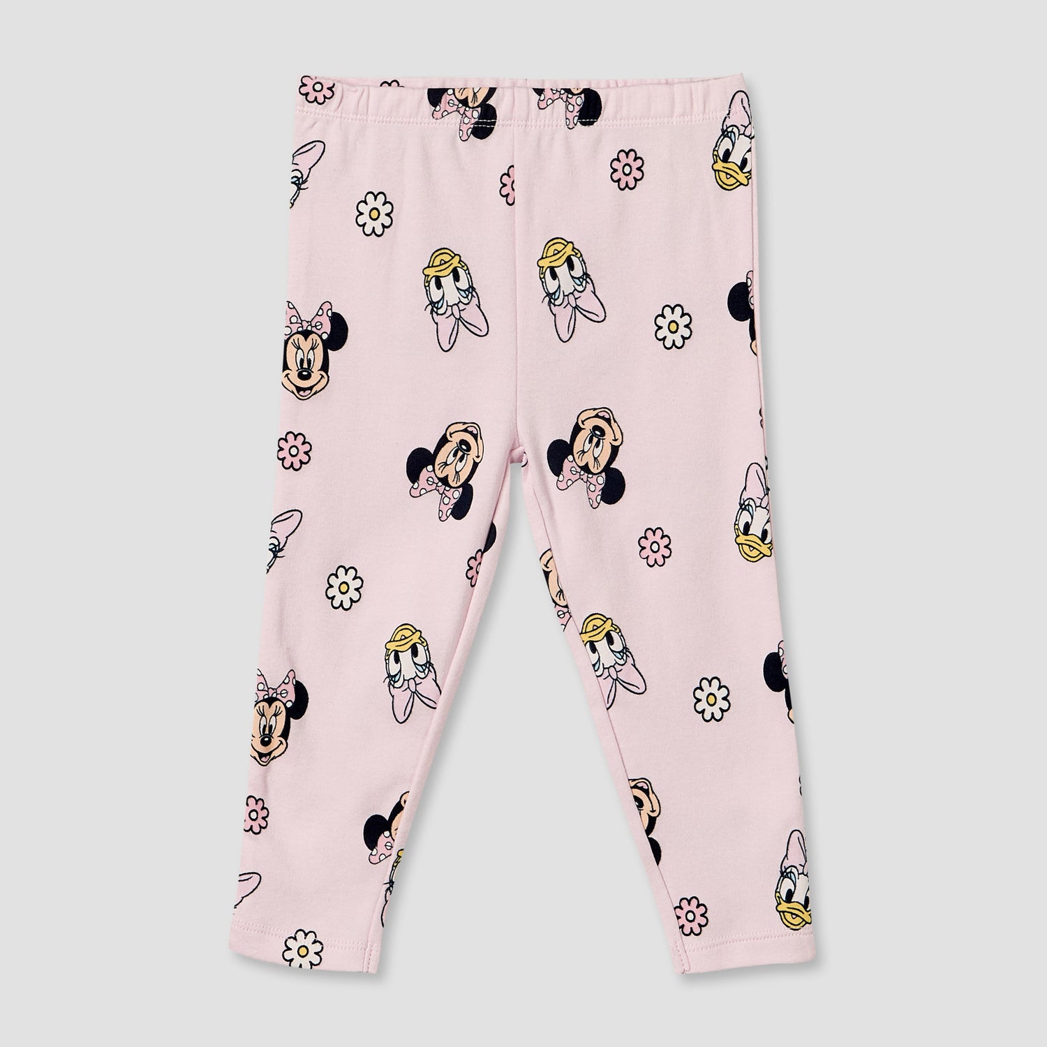 Pack of 2 Disney Cotton Crew Neck Long Sleeves Pyjama Set with Minnie Mouse and Daisy Duck Print