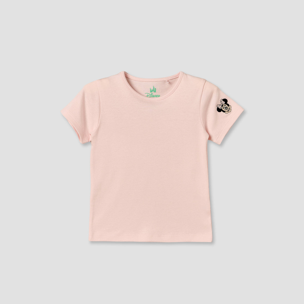 Disney Crew Neck Short Sleeves T-shirt and Dungaree Set with Minnie Mouse and Daisy Duck Print