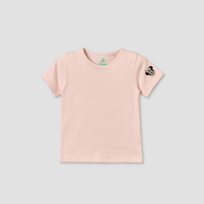 Disney Crew Neck Short Sleeves T-shirt and Dungaree Set with Minnie Mouse and Daisy Duck Print