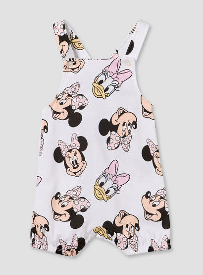 Disney Crew Neck Short Sleeves T-shirt and Dungaree Set with Minnie Mouse and Daisy Duck Print-baby-girls-clothing-setsandcoords-image-4