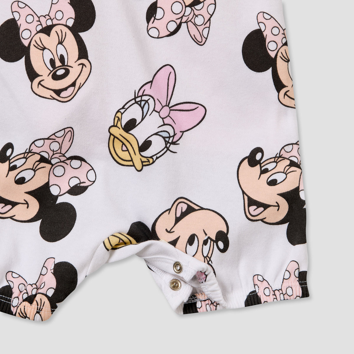Disney Crew Neck Short Sleeves T-shirt and Dungaree Set with Minnie Mouse and Daisy Duck Print