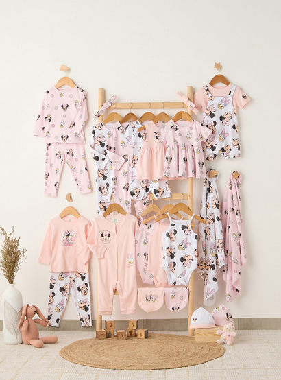 Disney Crew Neck Short Sleeves T-shirt and Dungaree Set with Minnie Mouse and Daisy Duck Print-baby-girls-clothing-setsandcoords-image-8