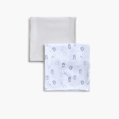 Juniors 2-Piece Assorted Receiving Blanket Set - 70x70 cms