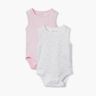 Juniors Assorted Sleeveless Bodysuit with Snap Button Closure - Set of 2-undefined-image-1