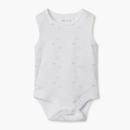 Juniors Assorted Sleeveless Bodysuit with Snap Button Closure - Set of 2