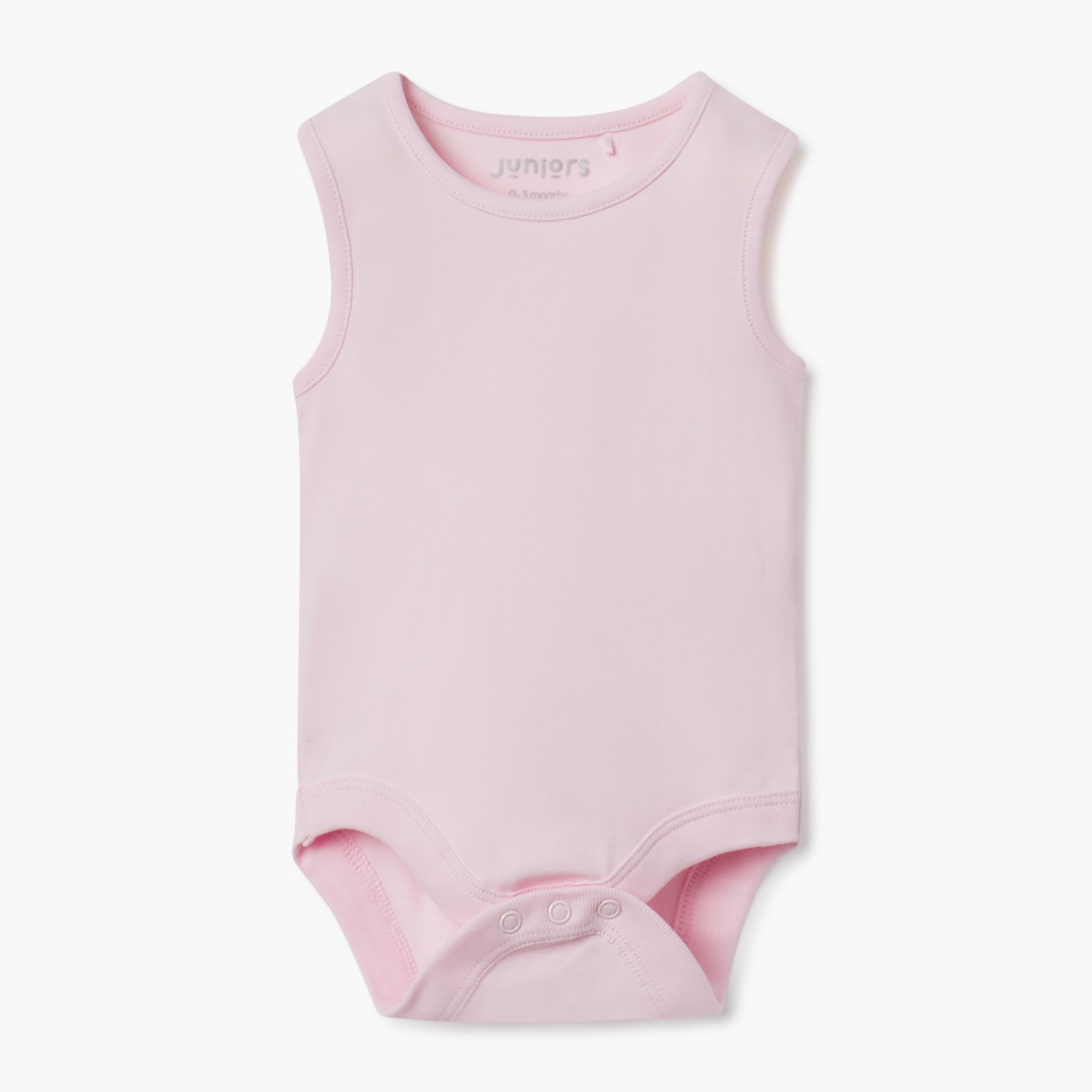 Juniors Assorted Sleeveless Bodysuit with Snap Button Closure - Set of 2