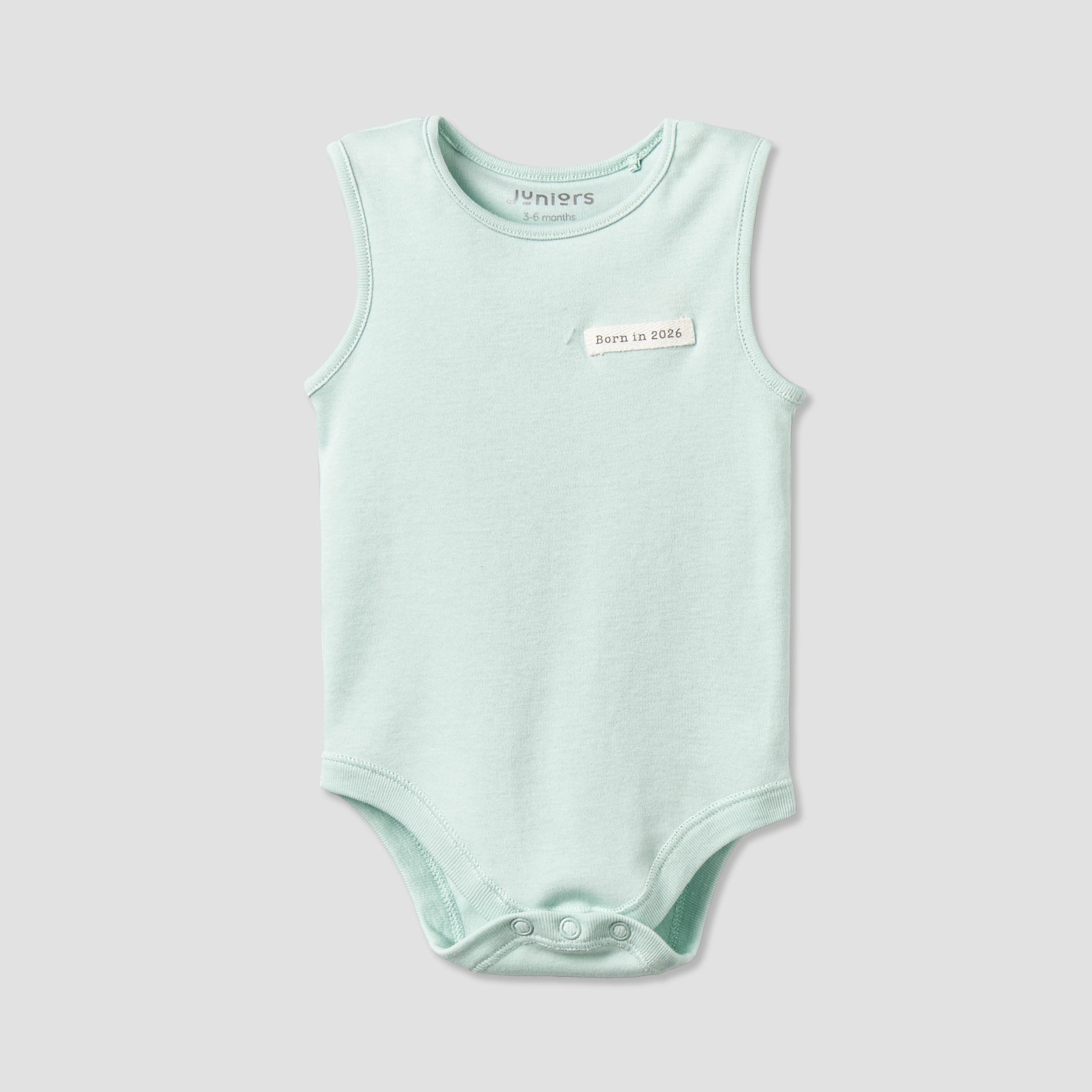 Pack of 3 Juniors Round Neck Sleeveless Bodysuit with Snap Button Closure