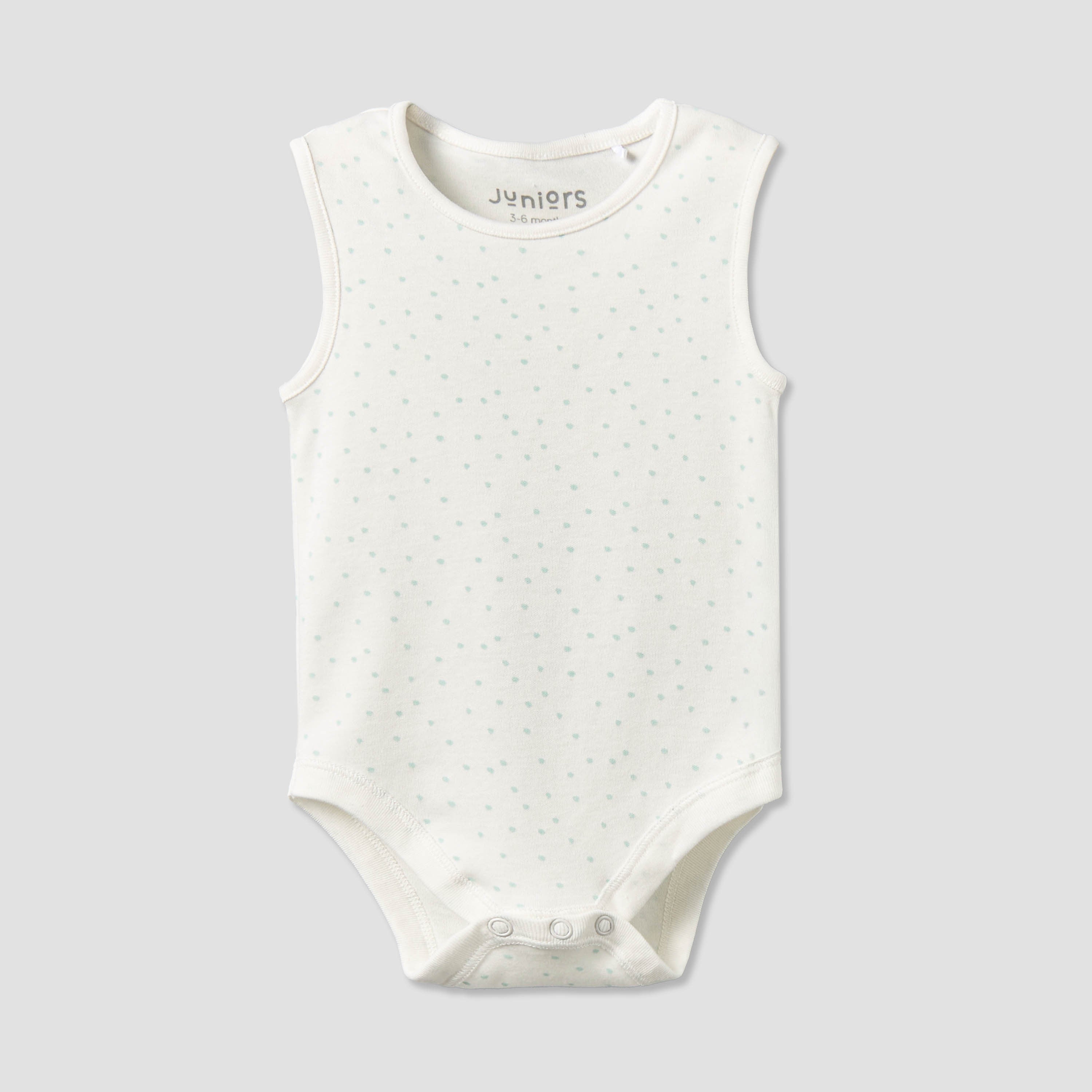 Pack of 3 Juniors Round Neck Sleeveless Bodysuit with Snap Button Closure