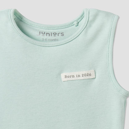 Pack of 3 Juniors Round Neck Sleeveless Bodysuit with Snap Button Closure