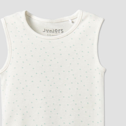 Pack of 3 Juniors Round Neck Sleeveless Bodysuit with Snap Button Closure